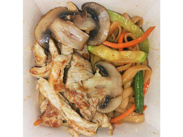 Дон Удон - Свинина с грибами в Сливочном соусе