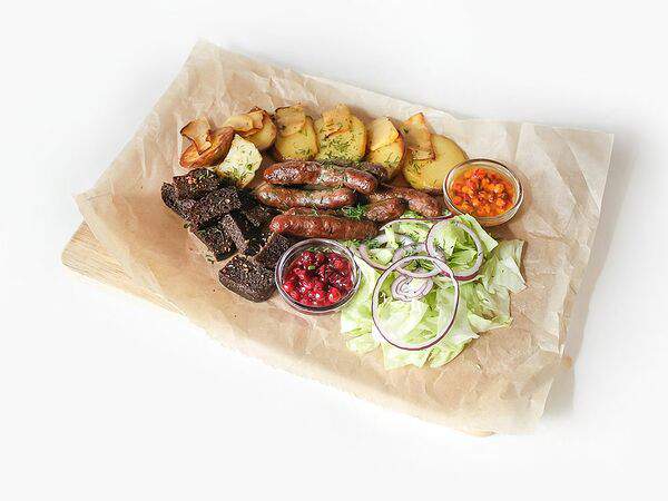 Брынза - Бараньи колбаски с жарехой