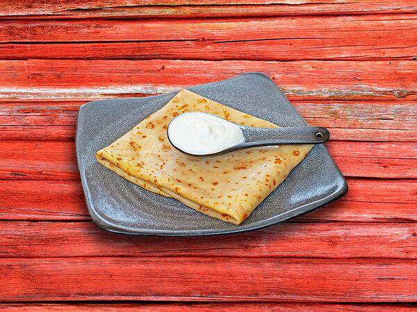 Русские блины - Блин со сметаной