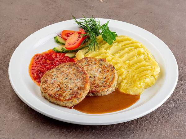 Fiolet - Котлетки из куриной грудки c картофельным пюре