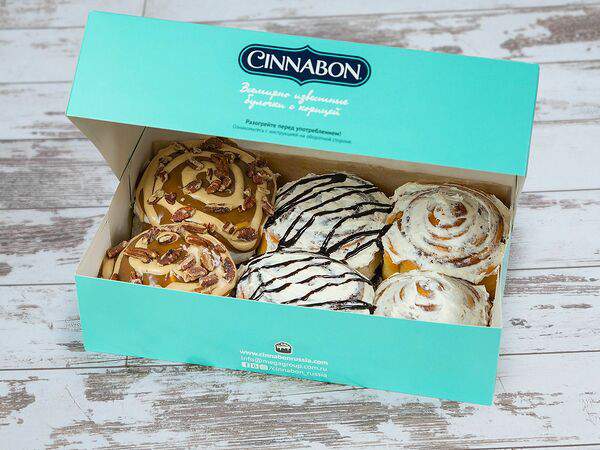 Синнабон - СиннаПак 6 булочек ассорти