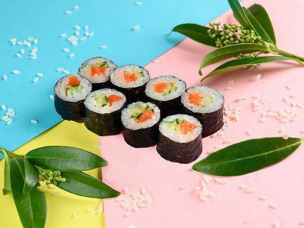 Мох - Ролл с лососем и огурцом №26