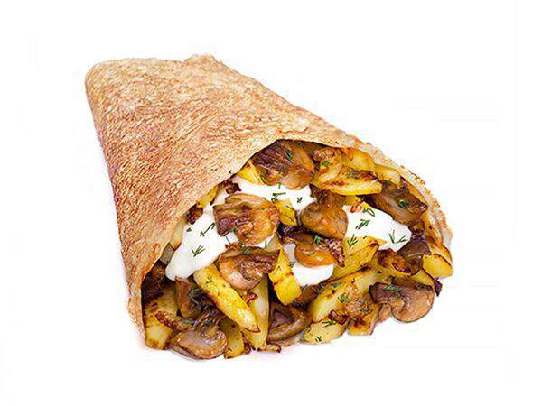 Блинбери - Блин с картофелем и грибами