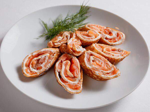 Галушка - Блины с семгой с творожным сыром