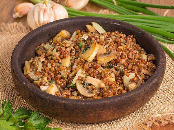 Мушмула - Гречка с грибами