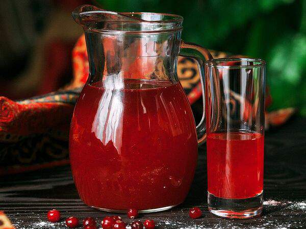 Кинза - Морс клюквенный маленький