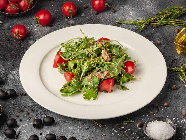 Пицца Като - Салат Руккола с языком