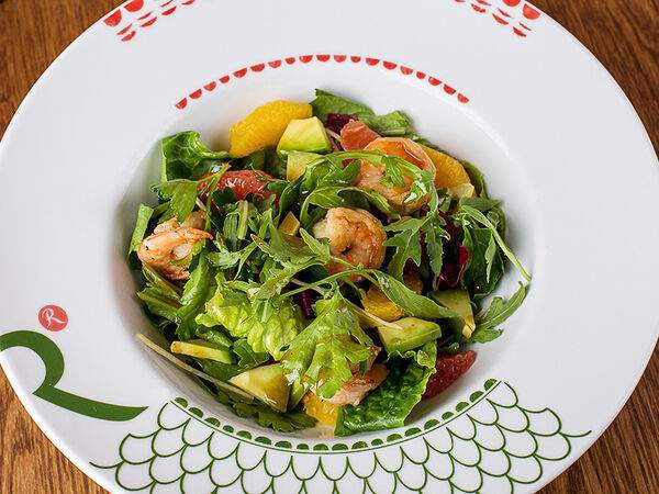 R14 - Цитрусовый салат с креветками и авокадо