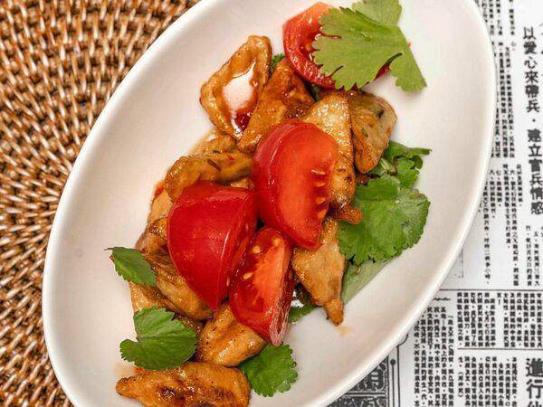 Самба суши - Хрустящие баклажаны с томатами