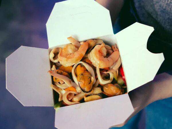 Китай город - Вок Сингапурский с морепродуктами