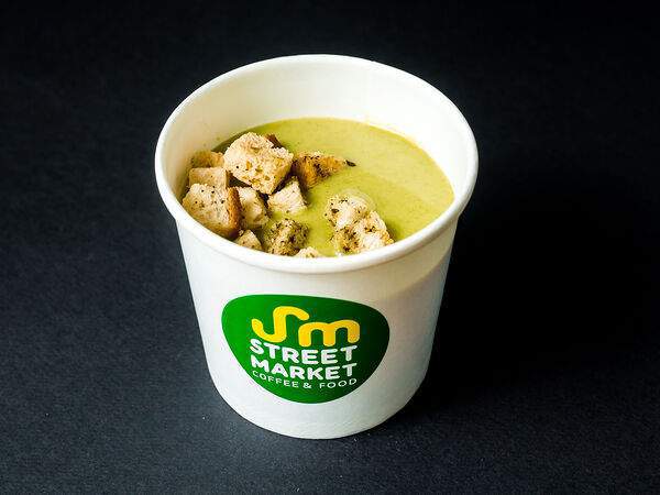Street Market Food&Coffee - Крем-суп из брокколи и шпината