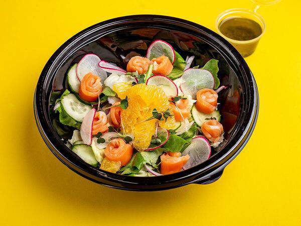 Гугенот пицца - Семга слабосолёная с апельсином