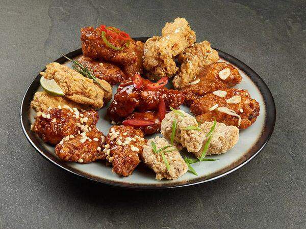 Kannam Chicken - Сет из 7 вкусов Крыльев и 2 порции салата коул слоу