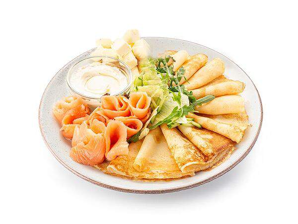 Шоколадница - Большая порция блинов с семгой