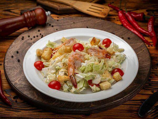 Burger Beer - Салат Цезарь с креветками