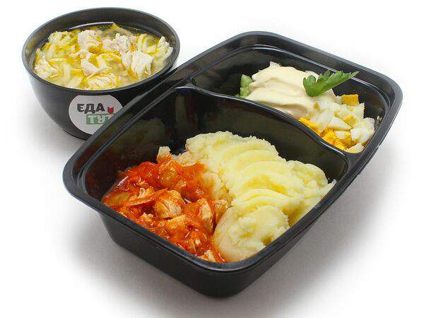 Еда тут - Ланч-бокс №14 с гуляшом куриным