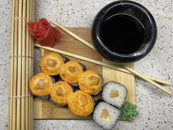 Скушай Суши - Запеченный ролл эби тори яки