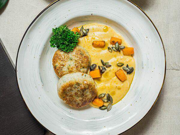 Хлебные истории - Котлетки из щуки с тыквенным пюре