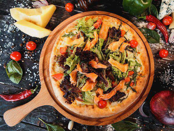 Shef papas - Пицца с со слабосоленым лососем