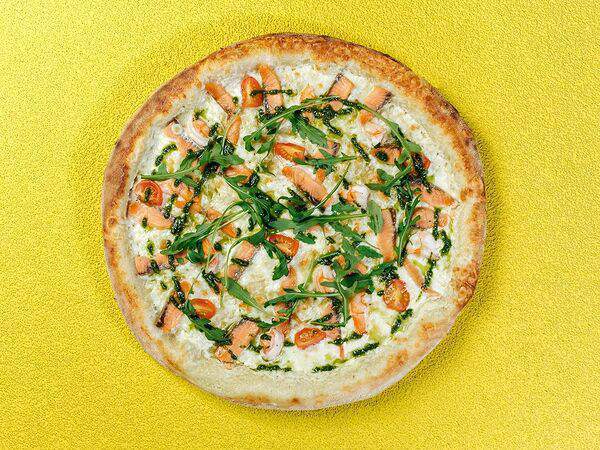 Винзавод - Пицца с лососем и креветками