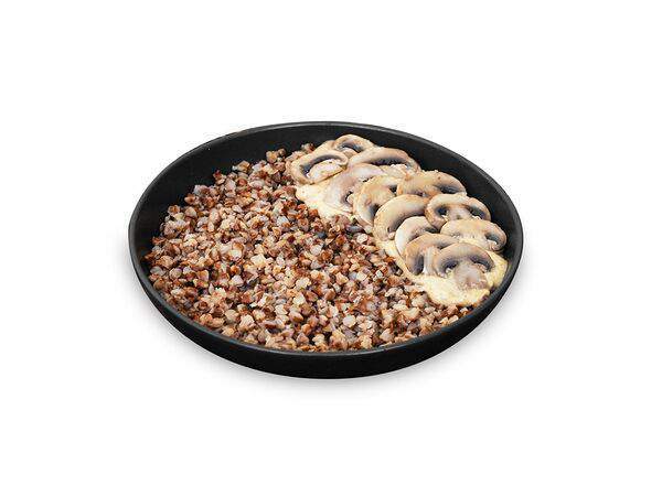 Русские блины - Каша с шампиньонами и белыми грибами