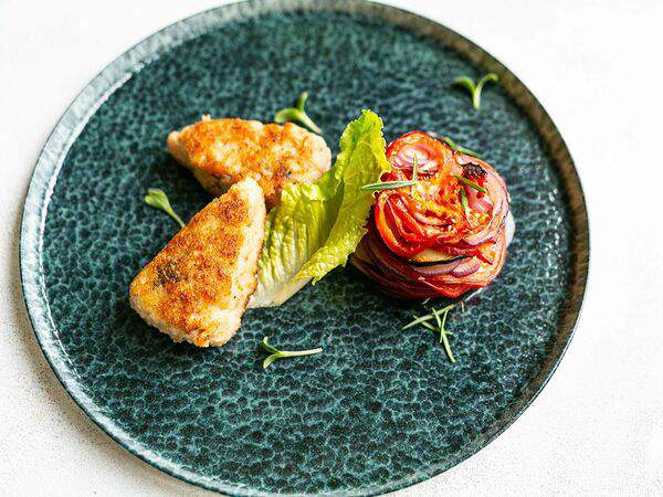 Барин Сметанин - Рыбная котлета с овощным рататуем