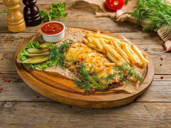 Кафе Лада - Отбивная с грибами