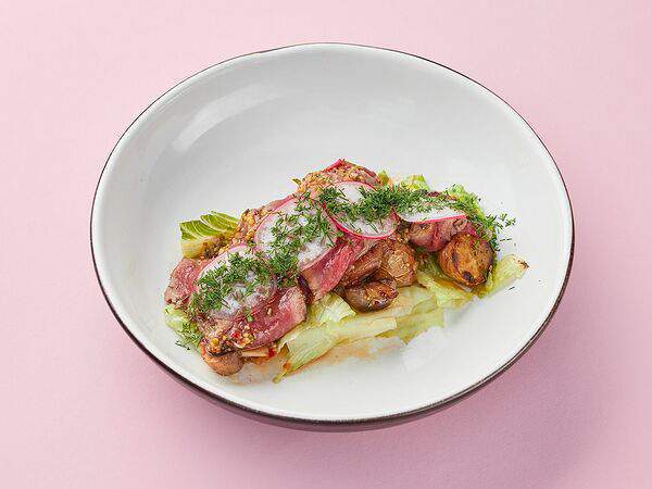 Фартук бистро - Салат с ростбифом и кисло-сладкой заправкой