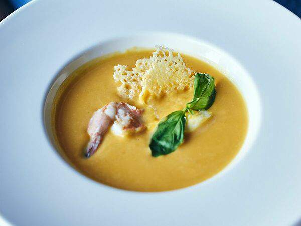 Фрешфит - Суп-крем из тыквы с креветкой