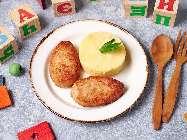 Батони - Куриные котлеты с пюре Д. м