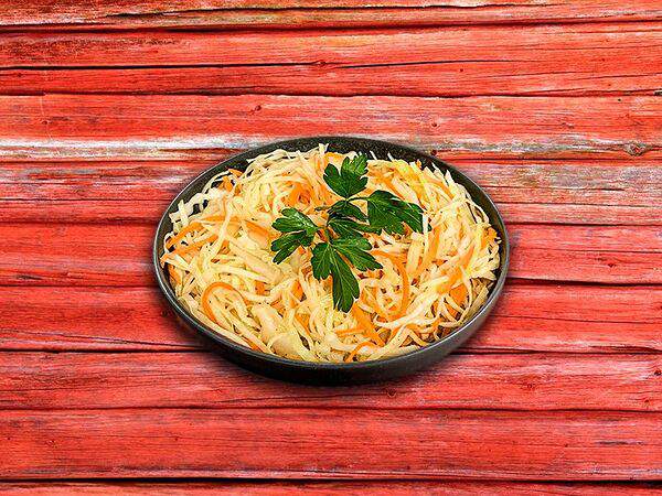 Русские блины - Салат со свежей капустой и морковью