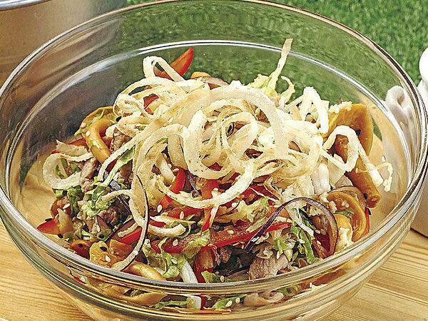 Grill grot - Острый салат со свининой