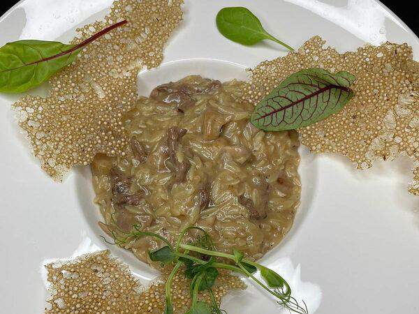 La villa - Паста рисо с белым грибом и телятиной