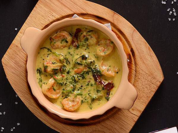 Грандъ буфетъ - Тигровые креветки в шпинатном соусе