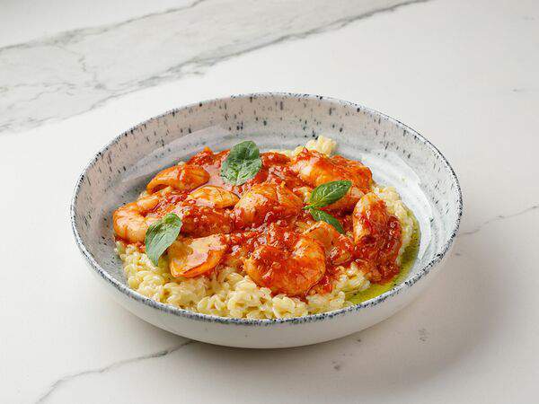 Гаврош - Паста орзо с морепродуктами