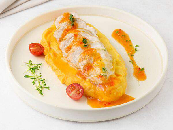 Доставкин - Цыпленок на гриле с пюре из тыквы