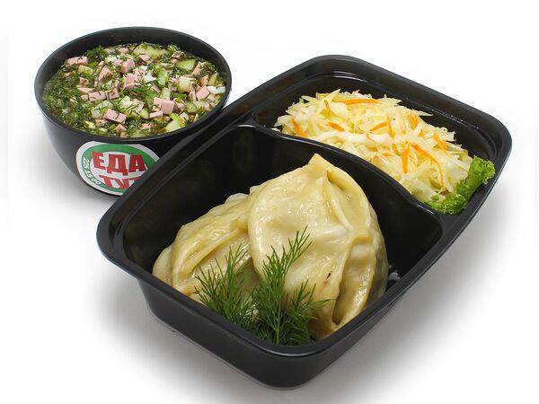 Еда тут - Ланч-бокс №9 с мантами