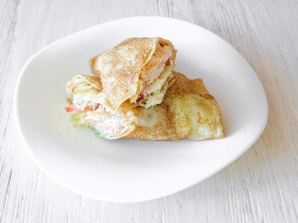 Блины и Паста - Цезарь блин