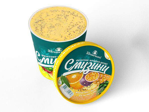 33 пингвина - Маракуйя-ананас-апельсин-чиа