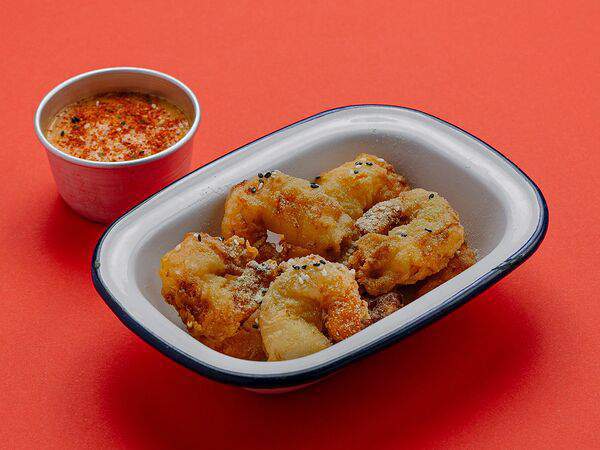 Щегол - Креветки в темпуре с васаби