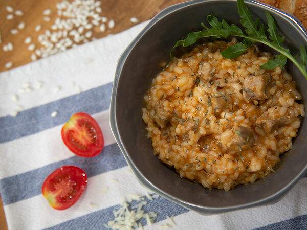 LIL KITCH - Ризотто с уткой и кисло-сладким соусом