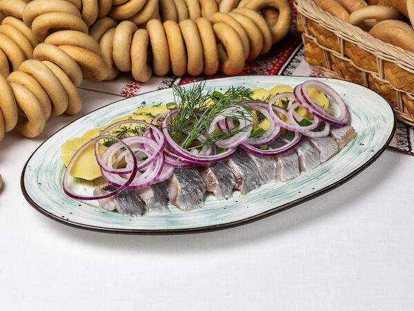 Казачок - Селёдочка с лучком и отварным картофелем