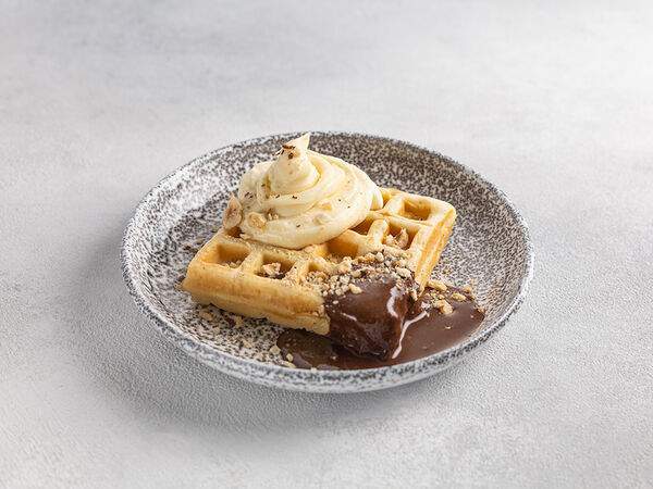 Корж - Вафля с фундуком и шоколадом