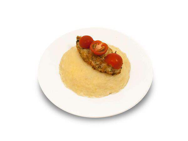 People's food - Пюре из печеного картофеля с котлетой из трески