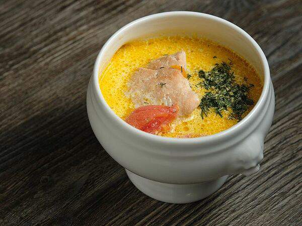 Кисельkitchen - Уха финская на сливочном бульоне с дикой кетой