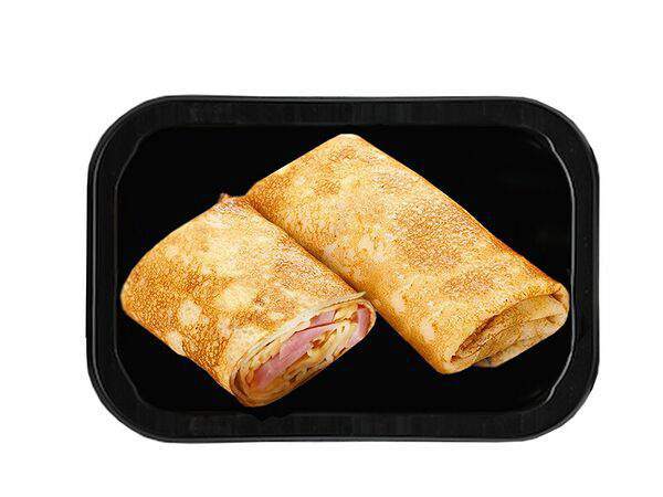 Тарелка - Блинчики с ветчиной и сыром