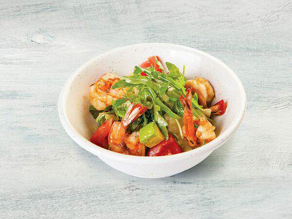 Суши сан - Салат с креветками и авокадо