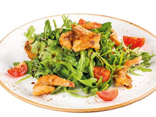 Mama Donna - Салат с креветками и соусом Бальзамико