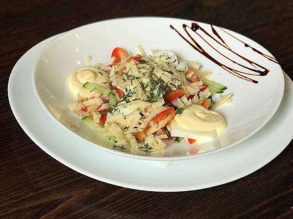 Старые традиции - Салат-коктейль с ветчиной