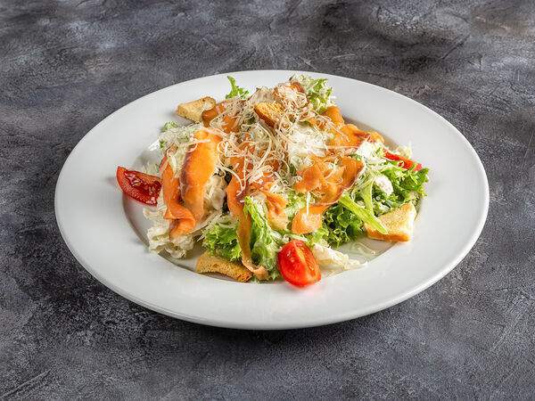 Ёха-пицца - Салат Цезарь с семгой